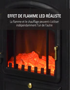 Poêle électrique effet flamme rétro 2000 W — vue 5
