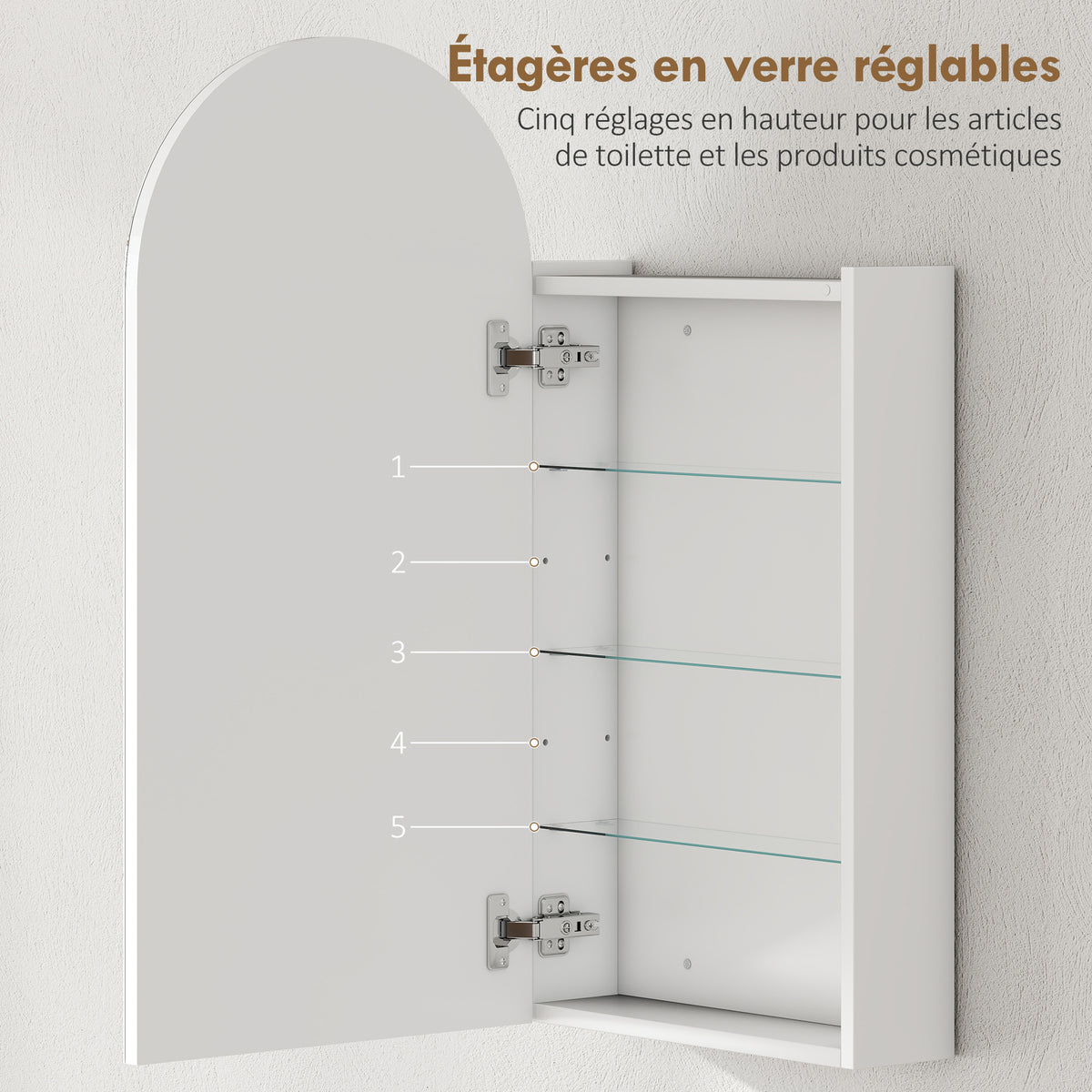 Armoire murale miroir salle de bain — vue 5