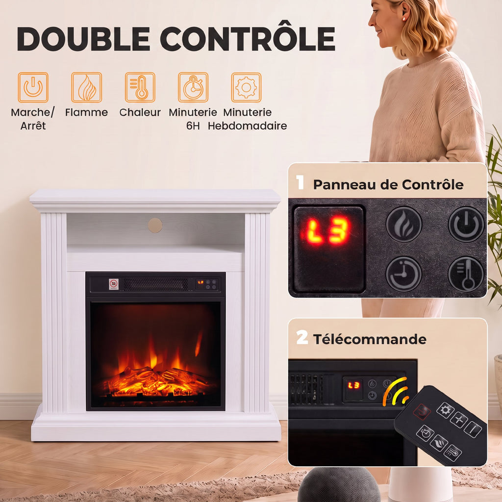 Cheminée électrique effet flamme 1800 W — vue 5