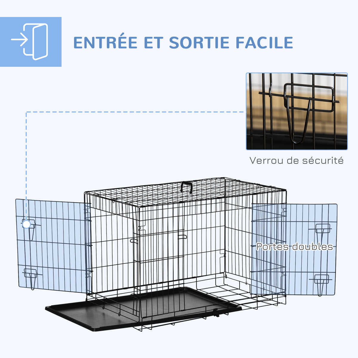 Caisse de transport pliante pour chien — vue 4