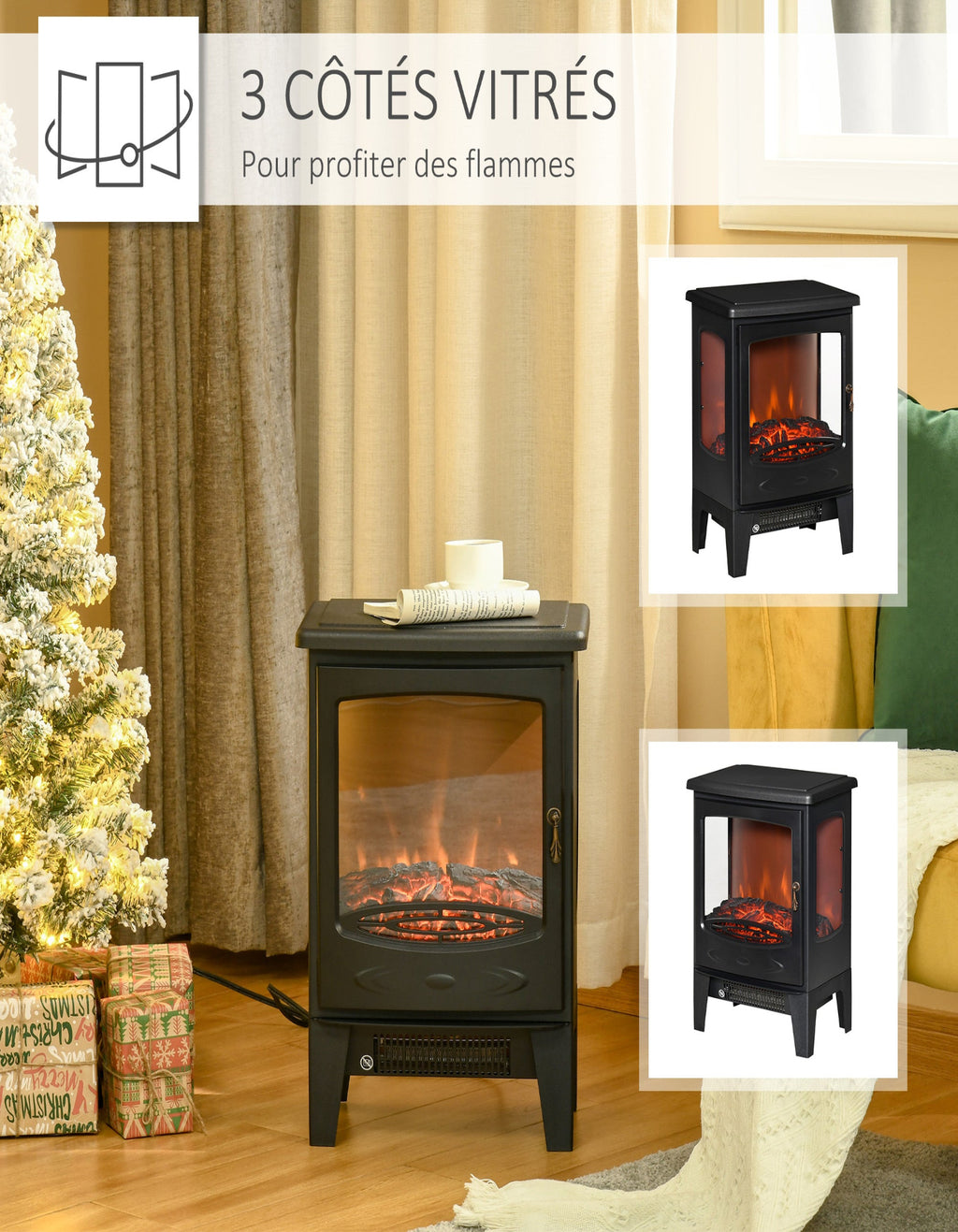 Poêle électrique néo-rétro 1800 W — vue 5