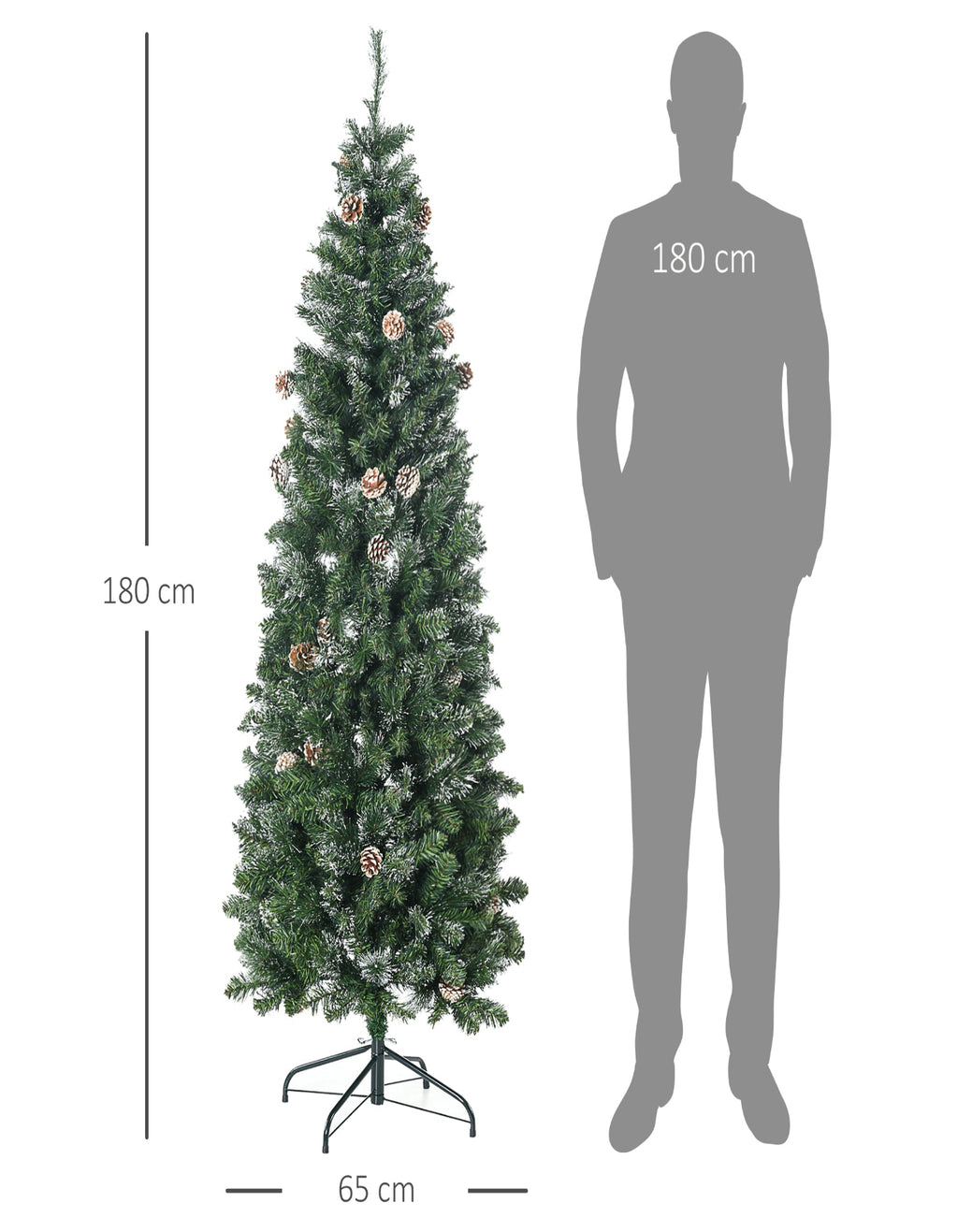 Sapin de Noël enneigé 180 cm — vue 3