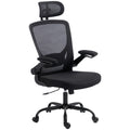 Fauteuil de bureau ergonomique en maille — appui-tête et soutien lombaire réglables