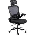 Fauteuil de bureau ergonomique en maille — appui-tête et soutien lombaire réglables