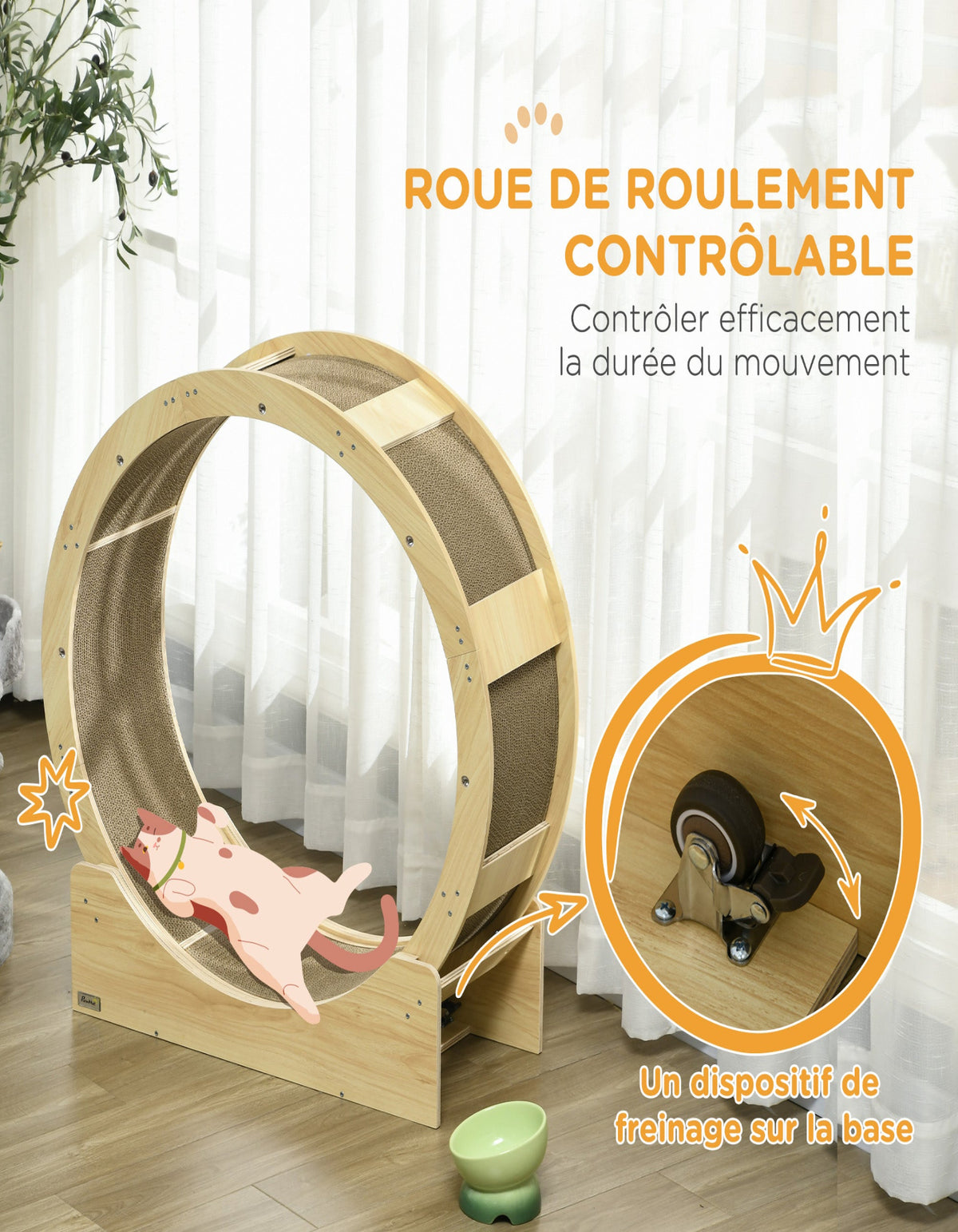 Roue d'exercice pour chat 91 cm — vue 6