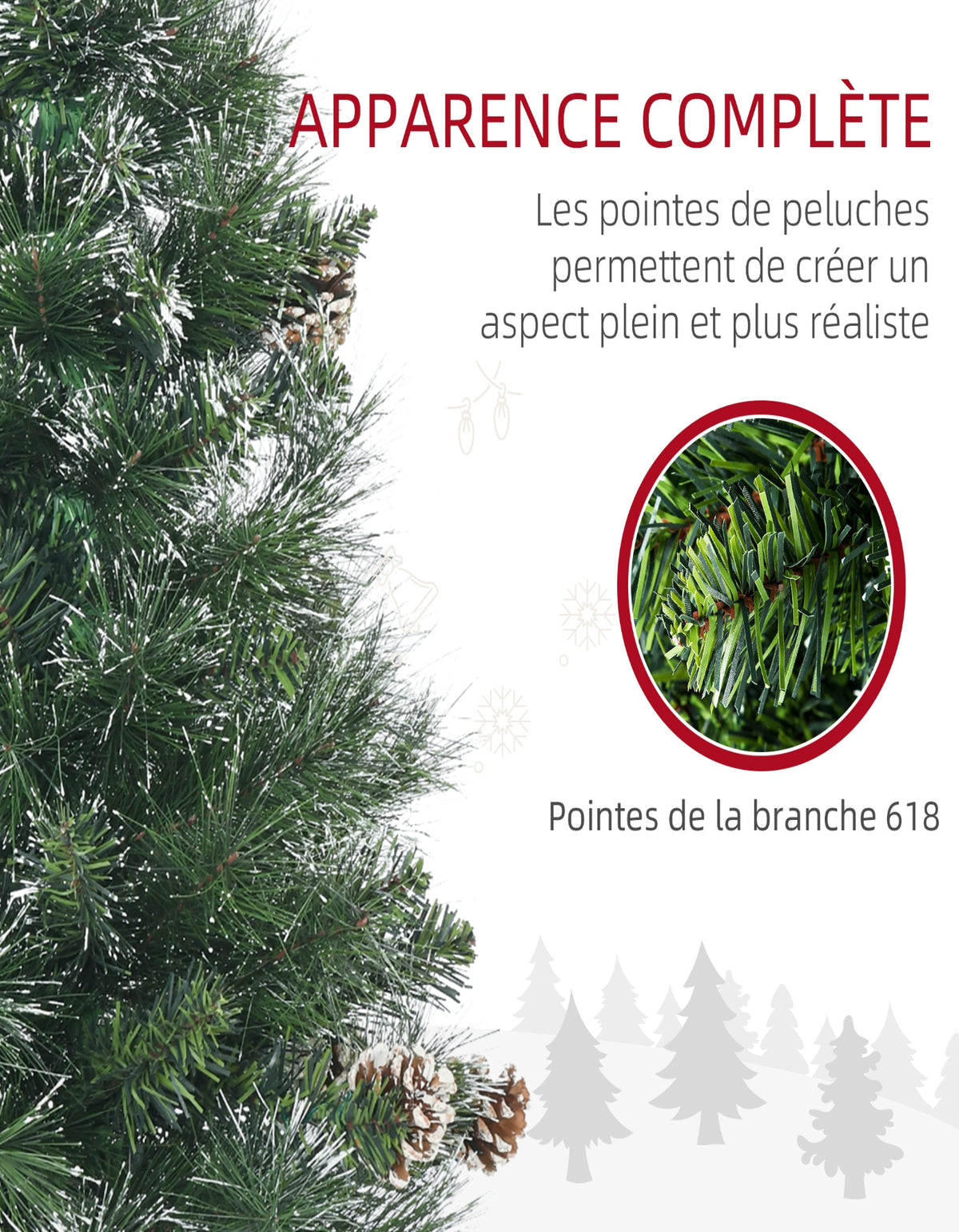 Sapin de Noël enneigé 180 cm — vue 5