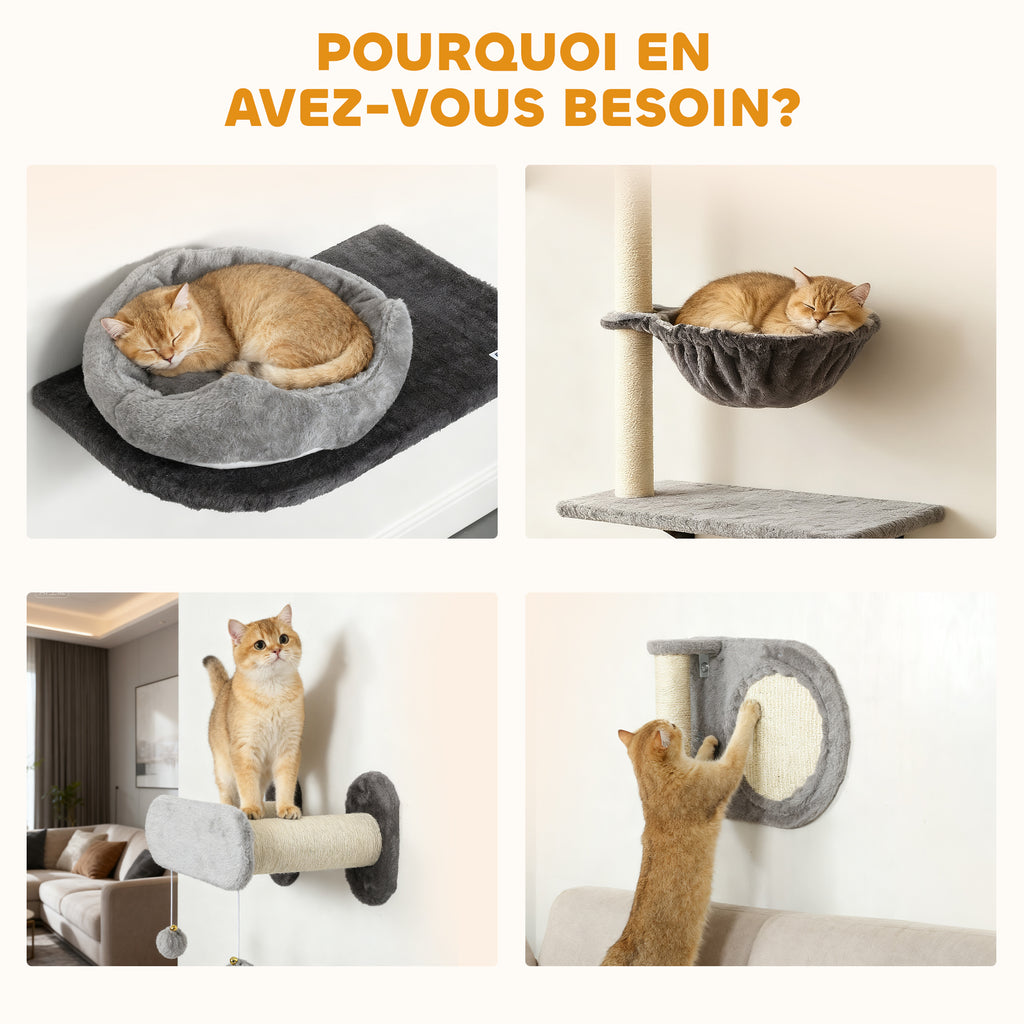 Arbre à chat mural 5 pièces — vue 7