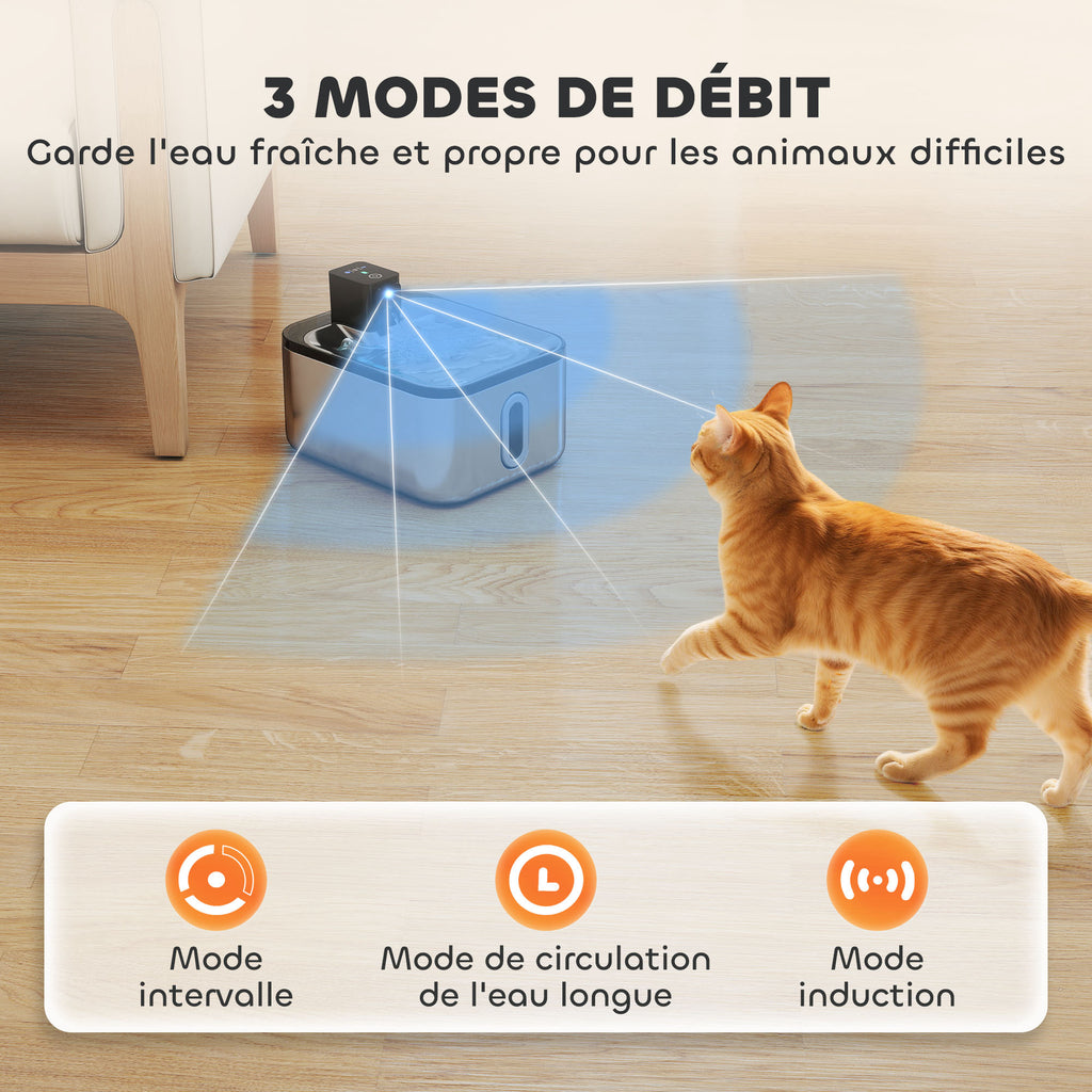 Fontaine à eau pour chat en inox 5 L — vue 6