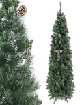 Sapin de Noël enneigé 180 cm — 618 branches, pied acier pliable