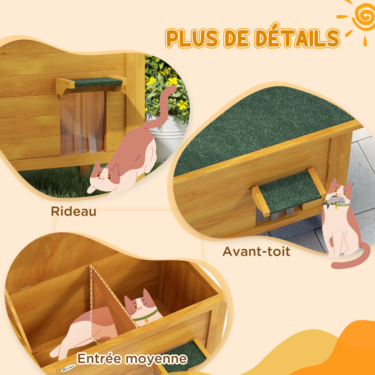 Niche d'extérieur isolée pour chat — vue 7