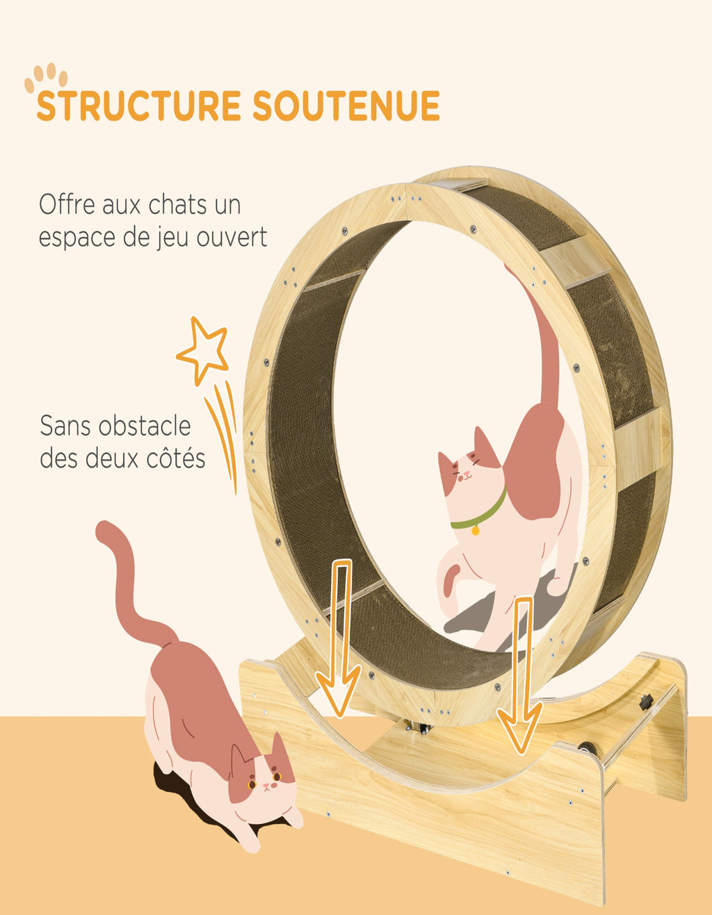 Roue d'exercice pour chat 91 cm — vue 5