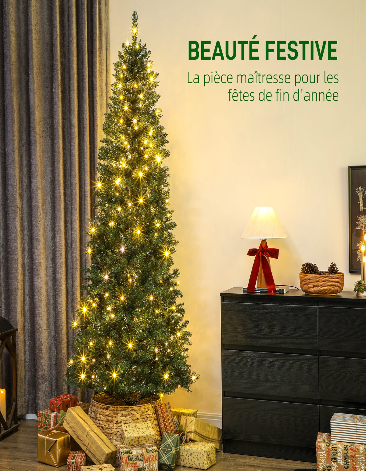 Sapin de Noël artificiel 210 cm slim — vue 4