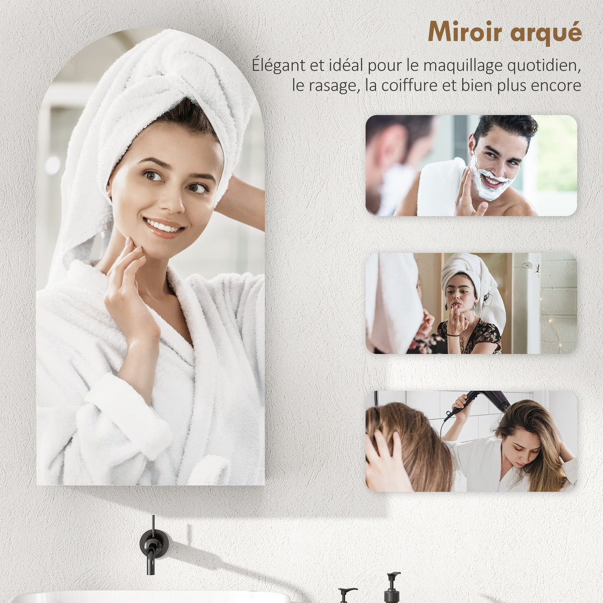 Armoire murale miroir salle de bain — vue 4