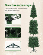 Sapin de Noël artificiel 180 cm lumineux — vue 8