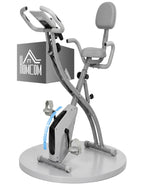 Vélo d'appartement pliable 4-en-1 — résistance magnétique 8 niveaux, écran LCD