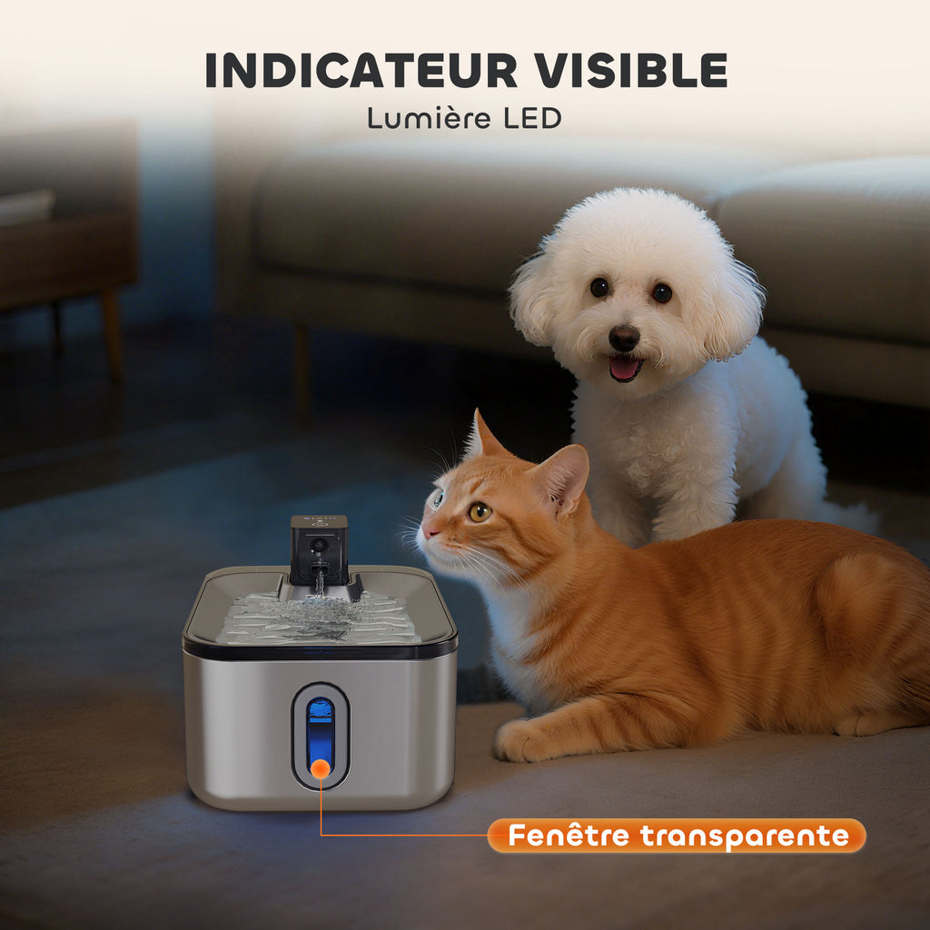 Fontaine à eau pour chat en inox 5 L — vue 4