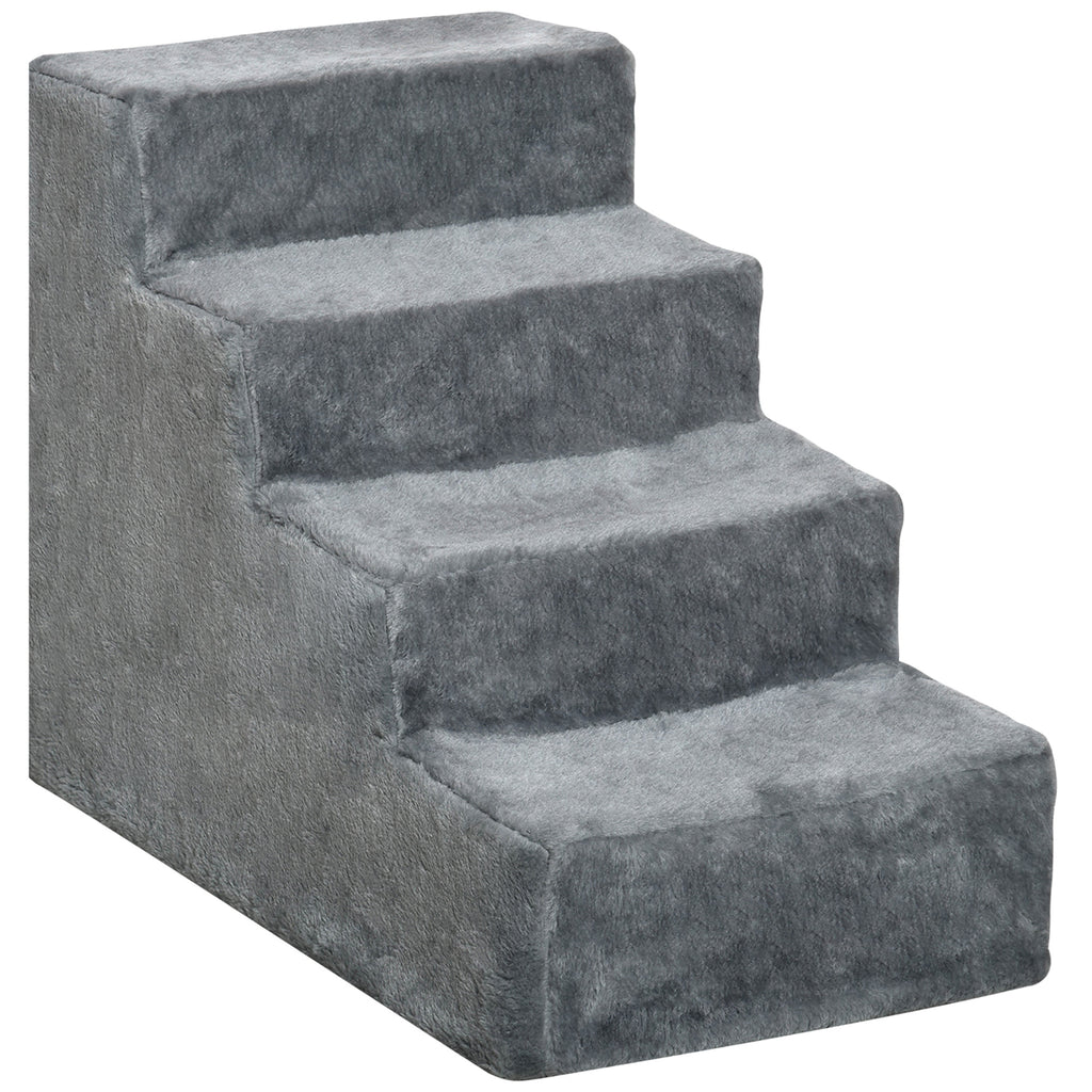 Escalier pour chien et chat 4 marches — revêtement flanelle antidérapant