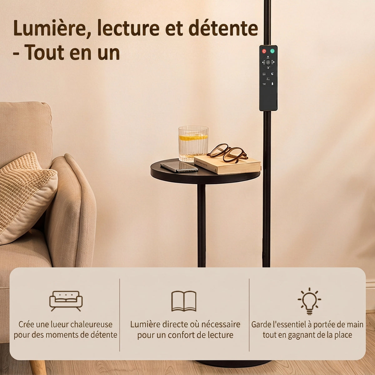 Lampadaire liseuse LED 42 W — vue 4