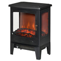 Poêle électrique néo-rétro 1800 W — vitres 3 côtés, flammes LED réglables