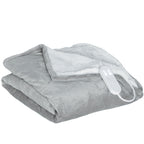 Couverture chauffante, plaid chauffant, 9 niveaux de chauffage, minuterie 9H, lavable en machine, 180x130cm, gris