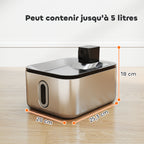 Fontaine à eau pour chat en inox 5 L — vue 3