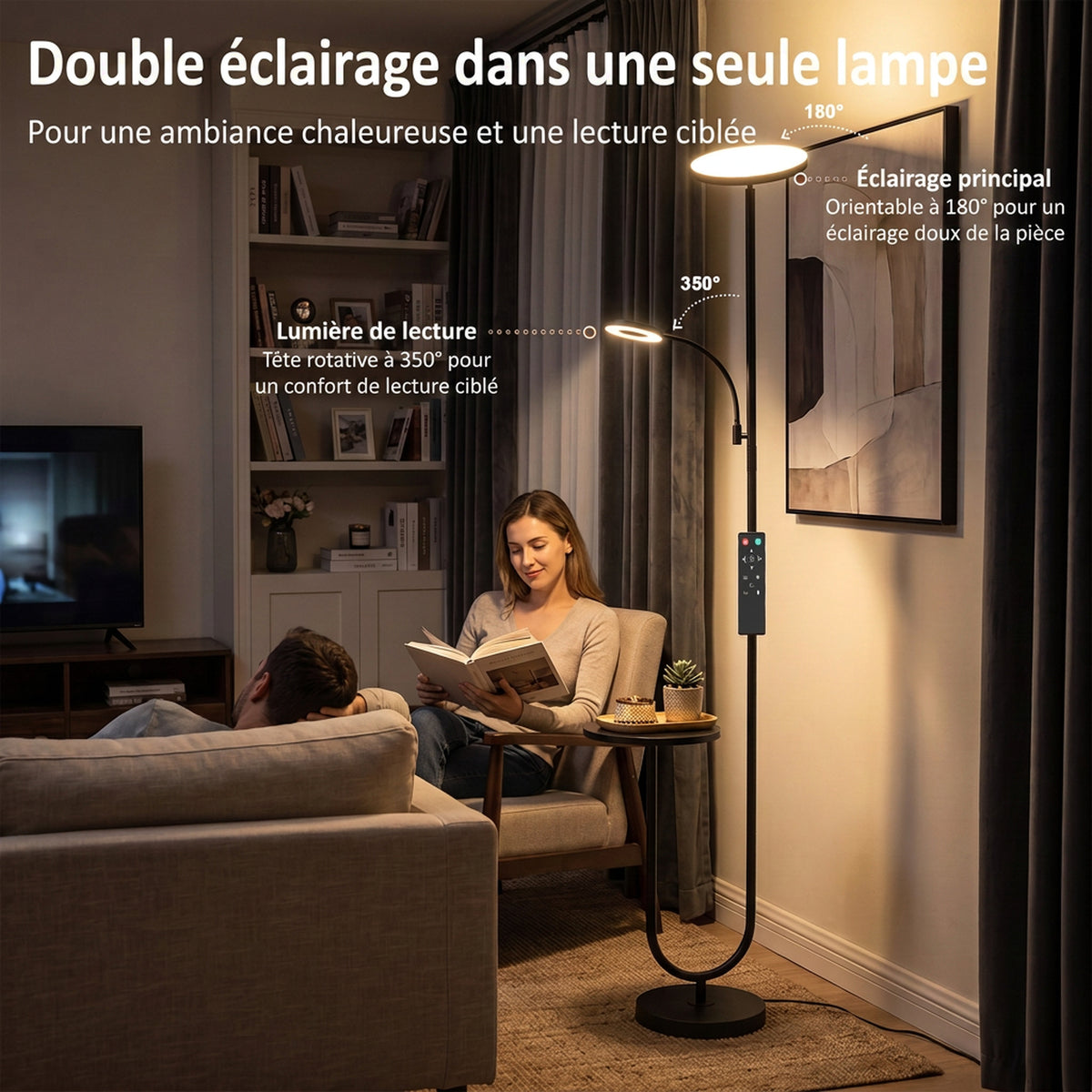 Lampadaire liseuse LED 42 W — vue 5