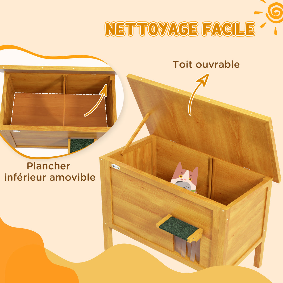 Niche d'extérieur isolée pour chat — vue 5