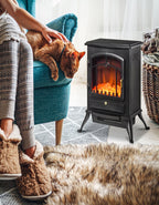 Poêle électrique effet flamme rétro 2000 W — vue 2