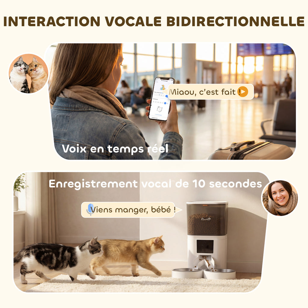 Distributeur de croquettes connecté Wi-Fi 6 L — vue 7