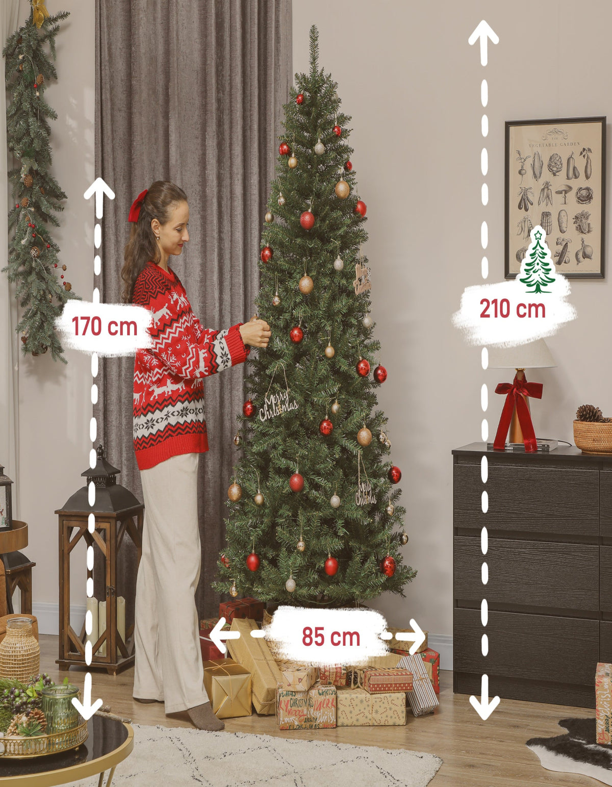 Sapin de Noël artificiel 210 cm slim — vue 3
