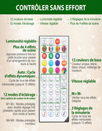 Sapin de Noël artificiel 180 cm lumineux — vue 6