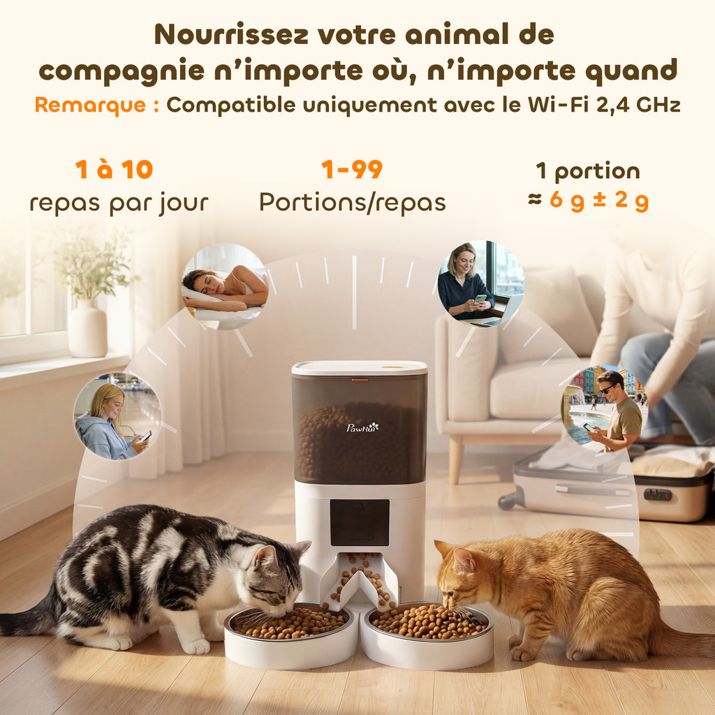 Distributeur de croquettes connecté Wi-Fi 6 L — vue 4